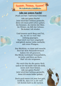 Liedtext zum 3Berlin Song Ade zur guten Nacht