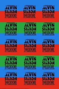 Poster blau rot grün Wallpaper