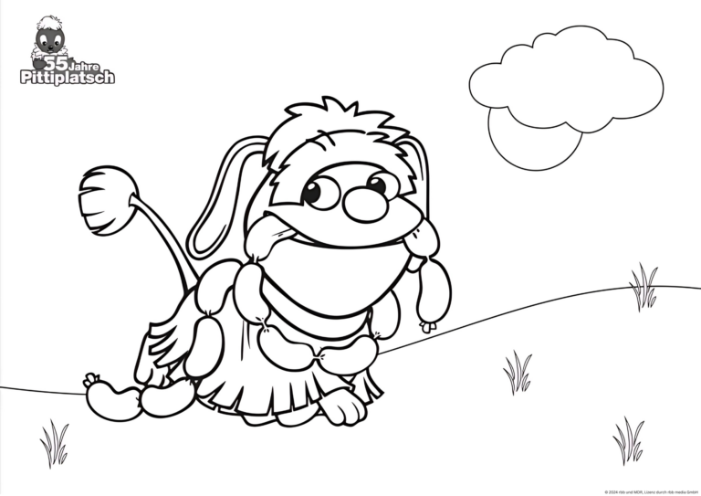 Moppi und der Leckerladen als Ausmalbild zum Download