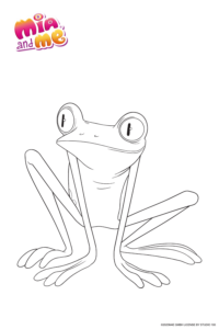 Ausmalbild zu Mia and me von einem Frosch