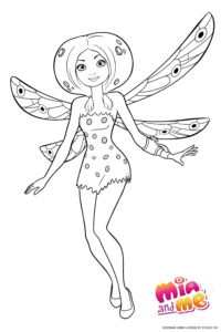 Ausmalbild zu Mia and me von weiblicher Elfe 1