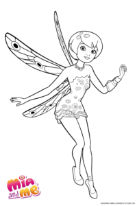 Ausmalbild zu Mia and me von weiblicher Elfe 2