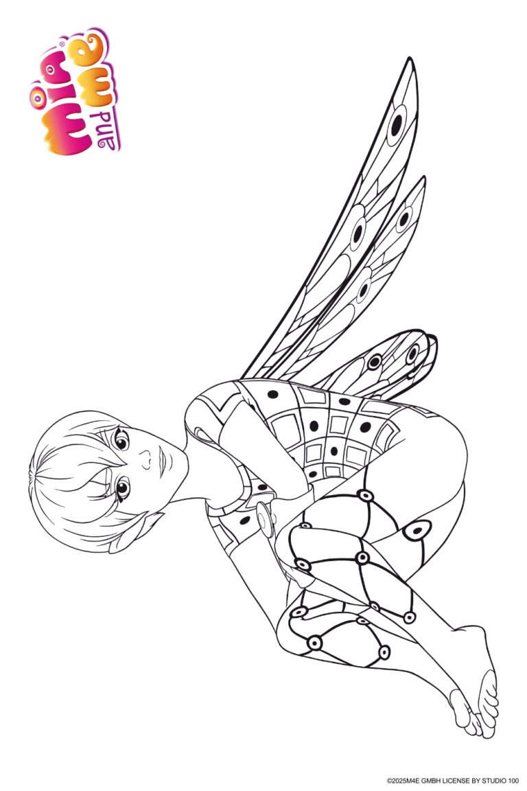 Ausmalbild zu Mia and me von männlicher Elfe 3