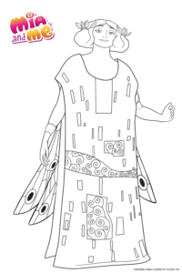 Ausmalbild zu Mia and me von Elfenkönig Pose 1