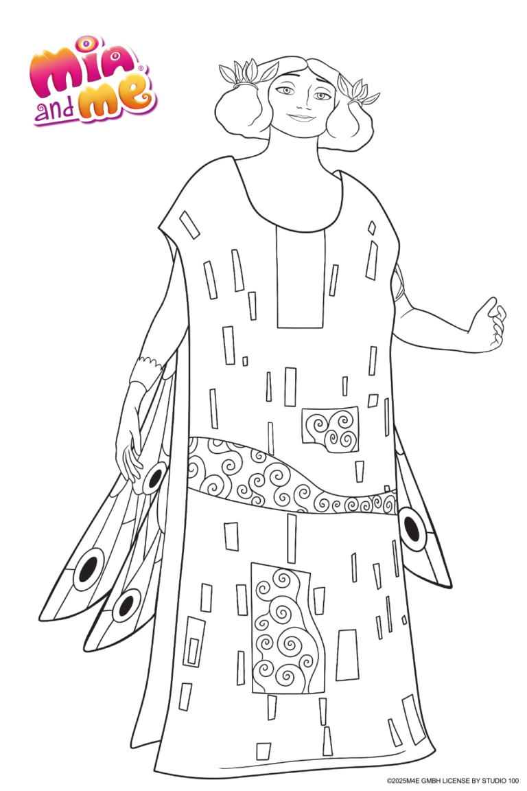 Ausmalbild zu Mia and me von Elfenkönig Pose 1