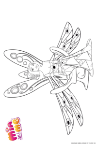 Ausmalbild zu Mia and me von Elfenkönigin Pose 2