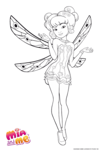 Ausmalbild zu Mia and me von Elfe Lastia Pose 1