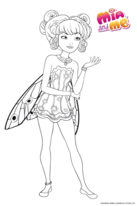 Ausmalbild zu Mia and me von Elfe Lastia Pose 2