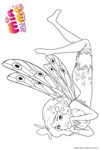 Ausmalbild zu Mia and me von Elfe Mia Pose 3