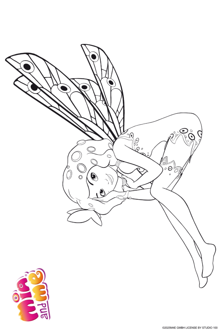 Ausmalbild zu Mia and me von Elfe Mia Pose 4