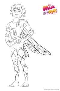 Ausmalbild zu Mia and me von Elfe Prinz Mo Pose 1