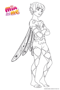 Ausmalbild zu Mia and me von Elfe Prinz Mo Pose 2