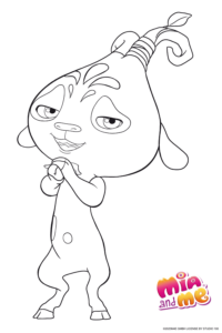 Ausmalbild zu Mia and me von Phuddle Pose 6