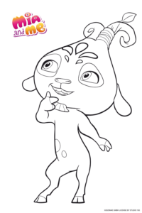 Ausmalbild zu Mia and me von Phuddle Pose 5