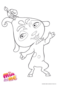 Ausmalbild zu Mia and me von Phuddle Pose 1