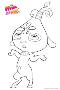 Ausmalbild zu Mia and me von Phuddle Pose 7