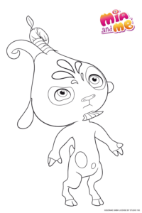Ausmalbild zu Mia and me von Phuddle Pose 8