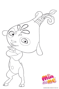 Ausmalbild zu Mia and me von Phuddle Pose 4