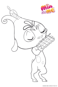 Ausmalbild zu Mia and me von Phuddle Pose 3