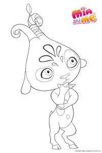 Ausmalbild zu Mia and me von Phuddle Pose 2