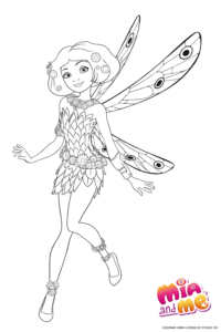 Ausmalbild zu Mia and me von Elfe Shiva Pose 1