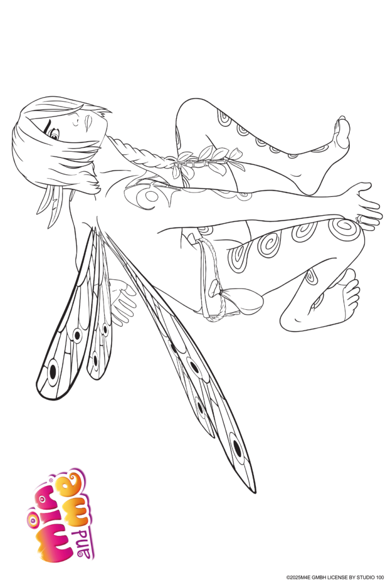 Ausmalbild zu Mia and me von Elfe Simo Pose 2