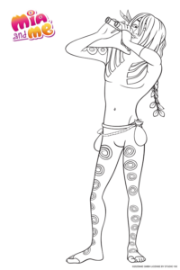 Ausmalbild zu Mia and me von Elfe Simo Pose 1