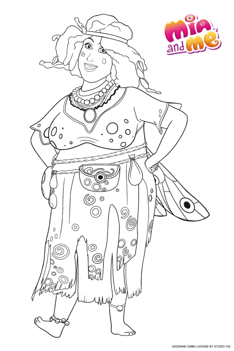 Ausmalbild zu Mia and me von Elfe Tessandra Pose 1