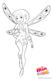 Ausmalbild zu Mia and me von Elfe Xolana Pose 1