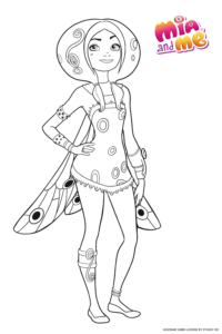 Ausmalbild zu Mia and me von Elfe Xolana Pose 2