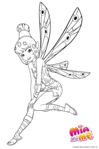 Ausmalbild zu Mia and me von Elfe Yuko Pose 2