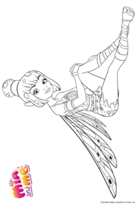 Ausmalbild zu Mia and me von Elfe Yuko Pose 5