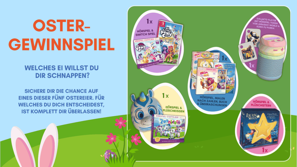 Zu sehen sind die Gewinne des Ostergewinnspiels 2025