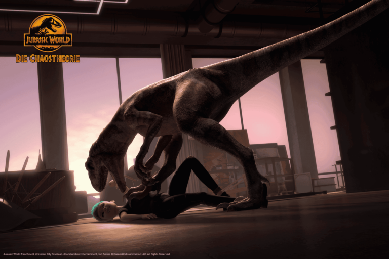 Szenenbild zu Jurassic World - Die Chaostheorie mit Dino der angreift