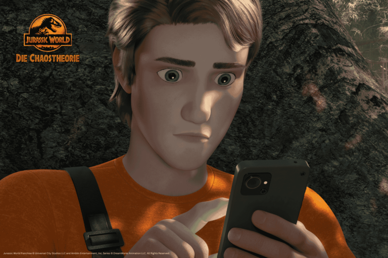Szenenbild zu Jurassic World - Die Chaostheorie mit Ben am Handy