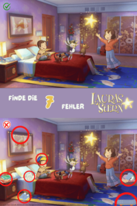 Lauras Stern Auflösung zum Rätsel mit der Fehlersuche