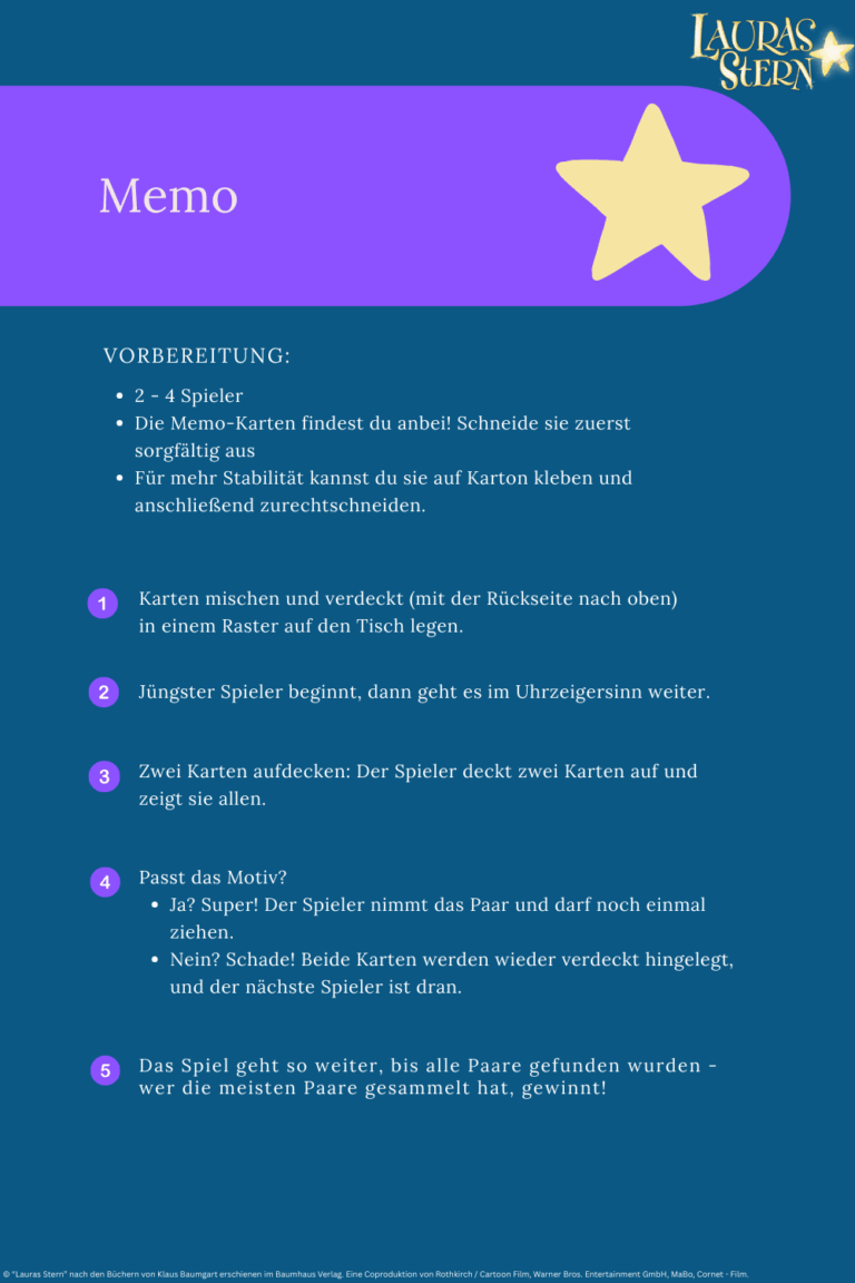 Anleitung für Memo-Spiel