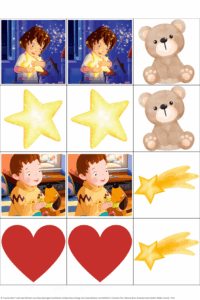 Spielkarten von Memory zu Lauras Stern