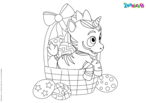 Zooniorn Ausmalbild/ Malvorlage Ostern