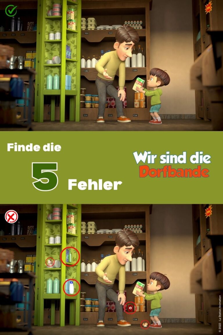 Rätselauflösung zum Ausdrucken, Fehlersuche zu Wir sind die Dorfbande