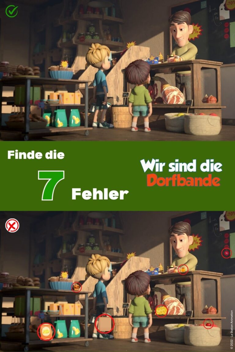 Rätselauflösung zum Ausdrucken, Fehlersuche zu Wir sind die Dorfbande