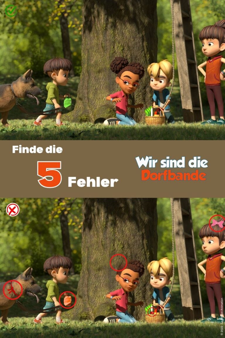 Rätselauflösung zum Ausdrucken, Fehlersuche zu Wir sind die Dorfbande