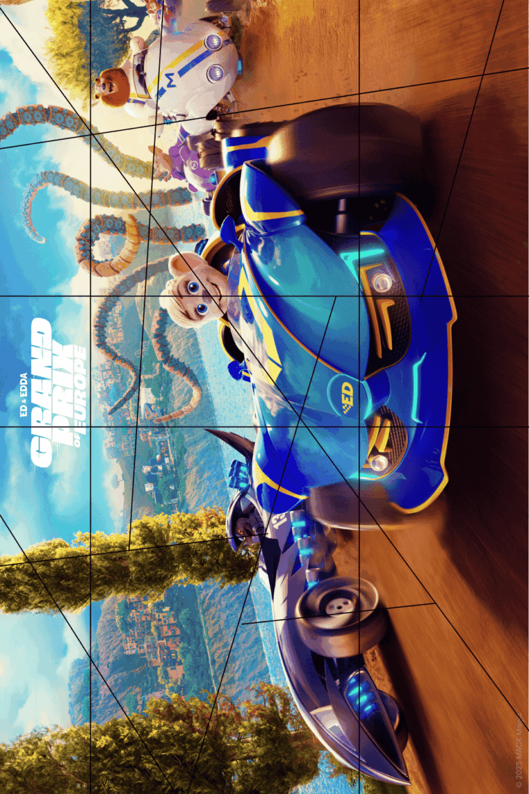 Puzzle zum Ausschneiden schwer Bild 1 zeigt Edda im Rennen