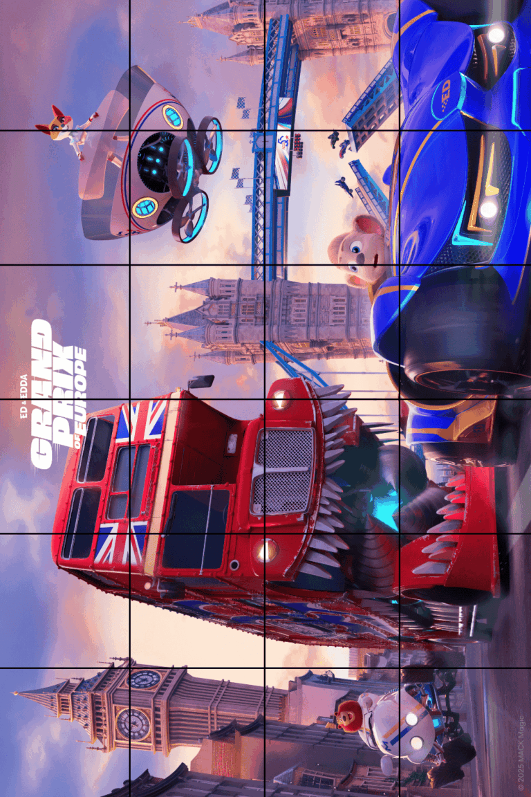 Puzzle zum Ausschneiden Bild 2 zeigt Rennen in London