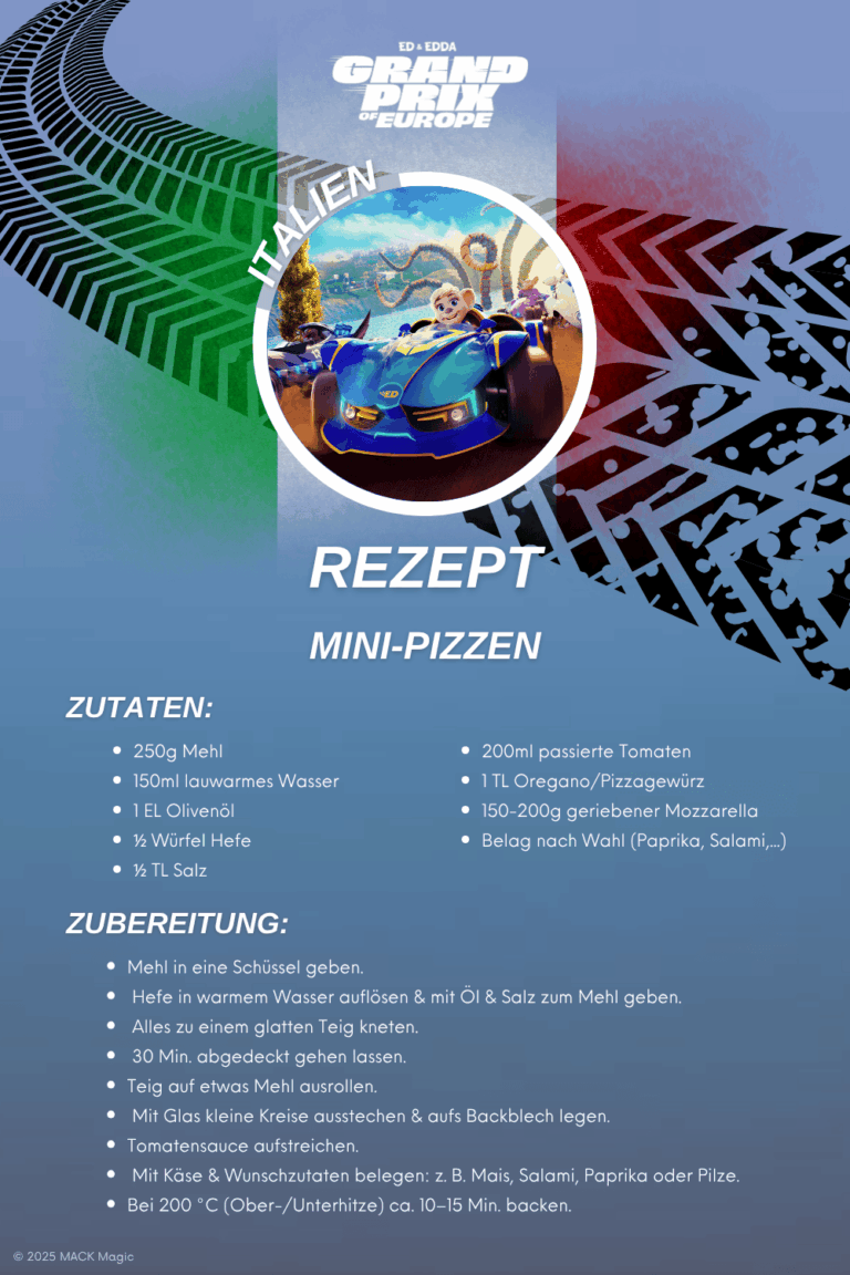 Rezept zum Download Mini-Pizzen