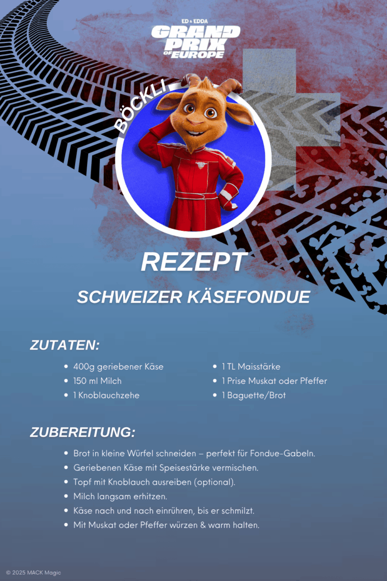 Rezept zum Download Käsefondue