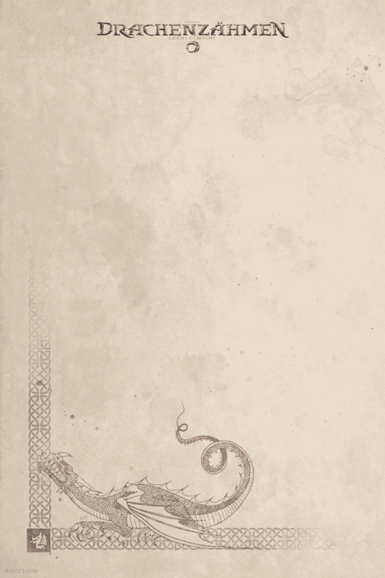 Bastelidee zum Ausdrucken und Beschriften, Briefpapier, Drachenbuch, Seite links