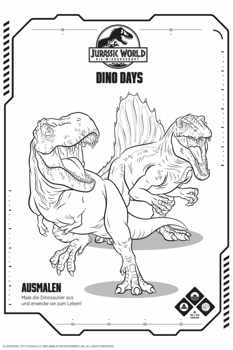 Ausmalbild Dino Day 1